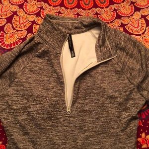 Heather grey quarter zip athletic long sleeve